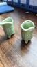 帝王酒杯仿古玉青釉三足爵杯摆件杯套装家用陶瓷酒具白酒杯分酒器 单爵杯--2杯 实拍图