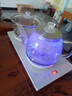 立客全自动上水电热水壶茶盘功夫茶烧水壶煮茶烧水一体机茶具调温烧水器茶台保温壶茶壶电茶炉泡茶套装 1L LK-SHC26底部上水+玻璃壶套装+蓝光灯 实拍图