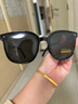 村田稻夫墨镜 太阳镜 折叠墨镜 GM墨镜 偏光太阳镜女显瘦防晒 黑框灰片 实拍图