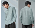 京东京造【纯棉牛津纺】休闲衬衫男长袖男衬衫外套秋冬男 绿43 实拍图