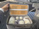 瓷牌茗茶具（cipaiming teaset）旅行茶具套装户外便携式陶瓷快客杯一壶四杯办公室功夫茶壶泡茶 白古茗1壶4杯+罐盘包办公杯+巾夹 实拍图