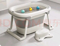 日康（rikang）泡澡桶 儿童折叠浴桶婴儿洗澡盆 宝宝洗澡桶赠浴凳 X1026-2 实拍图