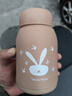 【京东物流送货上门】萌萌兔卡通水杯女牛奶玻璃杯创意便携杯子 咖色萌萌兔 330ml 1只 实拍图
