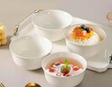 斯凯绨（Sky Top）米饭碗陶瓷小汤碗骨瓷纯白家用乔迁酒店餐具4.5英寸金钟碗4件套装 实拍图