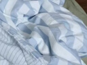 艾薇 A类水洗棉双层纱被套单件单双人被套被罩单件200*230cm 星蓝 实拍图
