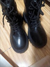 昌祥回力马丁靴女英伦风2025新款秋冬加绒小个子增高厚底短靴复古机车靴女 黑色加绒（专柜品质） 36 （标准尺码） 实拍图