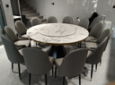 舒和居 餐桌 现代简约大理石餐桌椅组合带转盘大圆桌酒店饭店家用饭桌 1.6米一桌十椅【带转盘】 实拍图