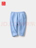优衣库婴幼儿宝宝紧身裤/7分打底裤宽松款仿牛仔弹弹裤473632 63 天蓝色 100 实拍图