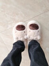 尤克达蒂（yookdd） 棉鞋女秋冬包跟居家可爱毛绒棉拖鞋可爱水豚加绒保暖外穿毛毛鞋 豚鼠棉鞋米色 38-39 实拍图