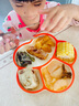 COOKSS 宝宝餐盘硅胶婴儿学吃饭分格儿童餐具辅食碗餐盘带吸盘 双拼橙 实拍图