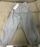 罗蒙儿童裤子男童秋款儿童运动裤束脚卫裤校裤女童校园裤子灰色150 实拍图