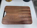 苏泊尔（SUPOR）砧板乌檀木整木菜板实木加厚加大架子家用擀面案板方形剁骨切菜板 【导流槽款】 36*26*2.5cm 实拍图