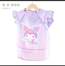 Hello Kitty儿童罩衣宝宝吃饭围兜防水饭兜围裙幼儿园反穿衣U4012库洛米紫S 实拍图