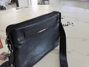 COWLEY KELLER真皮斜挎包男头层牛皮单肩包大容量商务软牛皮包休闲通勤邮差包男 CK黑色 大号 35*7*25cm （12英寸） 实拍图