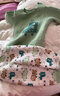 舒贝怡婴儿衣服儿童内衣套装秋冬宝宝睡衣纯棉夹棉保暖分体两件套绿色90 实拍图