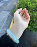 行婷 浅绿色翡翠(处理)玉手镯冰糯种缅甸玉镯子油青女款玉镯子飘绿贵妃镯 55-56mm 实拍图