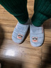 大嘴猴（paul frank）棉拖鞋女士秋冬季室内家居拖鞋毛绒保暖厚底棉鞋女款浅灰250PF607 实拍图