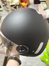 AD新国标认证电动车头盔男女士四季通用电瓶车安全帽女款冬季保暖防雾骑行轻便半盔女款冬天围巾头盔 新国标【哑黑】透明 均码 实拍图