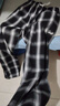 SLAMBLE春季新款黑白格子直筒卫裤男女潮流宽松百搭休闲运动长裤 黑白格子 L 实拍图
