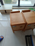 源氏木语实木床头柜北欧卧室收纳柜现代简约储物柜橡木三抽床边柜 红橡木原木色双抽床头柜300*350*435mm 整装 实拍图