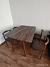 巨齐餐桌家用小户型轻奢简约现代桌子出租房用长方形饭桌餐饮商用桌椅 胡桃色(高性价比) 120cm 长 80cm宽 75cm高 1桌4椅 实拍图