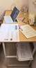 帅力电脑桌 书房板式简约家用笔记本书桌子带书架100*50原色SL17041D 实拍图