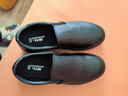 回力一脚蹬男鞋秋季皮面男士休闲皮鞋子男青中年厨房师工作防滑防水鞋 黑色 44 实拍图