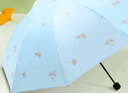 天堂 防紫外线晴雨伞三折 雨伞黑胶防晒太阳伞遮阳晴雨伞 净空蓝 实拍图