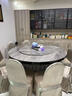 酒店餐桌大圆桌电动转盘岩板16人20人餐厅火锅桌带电磁炉别墅家用 1.3米圆桌+手动转盘 实拍图