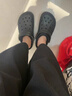 CROCS卡骆驰秋冬新品暖棉洞洞鞋男女秋冬款贝雅暖棉拖鞋|205969 黑/黑-060(建议买大一码) 40 (250mm) 实拍图