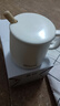 传旗陶瓷马克杯带勺盖咖啡杯牛奶杯早餐杯办公杯男女茶杯描金白400ml 实拍图