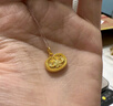 六福珠宝新年礼物 福满传家足金小花锁黄金吊坠不含项链 计价 约3.73克 实拍图