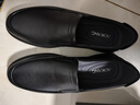 奥康（Aokang）官方春秋季流行商务休闲皮鞋男士舒适百搭一脚蹬鞋子男黑40码 实拍图