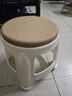 华恺之星 加厚塑料凳家用休闲餐椅浴室矮凳小板凳换鞋凳 小圆凳  咖色 实拍图