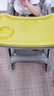 HUAERLE宝宝餐椅家用同款肯德基婴儿餐椅可调高度吃饭餐桌多功能学坐椅子 豪华款【黄色餐盘+坐垫+轮子】 实拍图