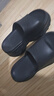 俞兆林厚底凉拖鞋女时尚外穿高跟踩屎感沙滩拖鞋 YG829 黑色  39-40  实拍图