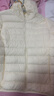 雪中飞短款轻薄羽绒服女新款冬季薄款连帽保暖休闲时尚百搭外套潮 米白 XL (170) 实拍图