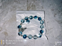 仿猫眼石蝴蝶手串女ins小众设计灰月光手串百搭气质潮品渐变风 蓝色碎珠蝴蝶手串 实拍图