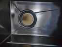 奈田（NTNO）厨房水槽大单槽洗菜盆一体盆304不锈钢加厚5.0压纹耐磨集渣洗碗槽 枪黑集渣大单槽+三挡抽拉龙头 75*46cm【台控下水-加厚5.0】 实拍图