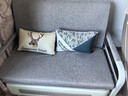 三世桃源 客厅高档沙发床坐卧两用折叠小户型多功能单人可拆洗布艺沙发床 浅灰色（全套水洗） 宽1.28米5cm海绵2cm椰棕+储物 实拍图