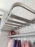 四季沐歌（MICOE）卫生间置物架毛巾架免打孔浴室挂件加宽折叠枪灰色浴巾架网篮架 实拍图