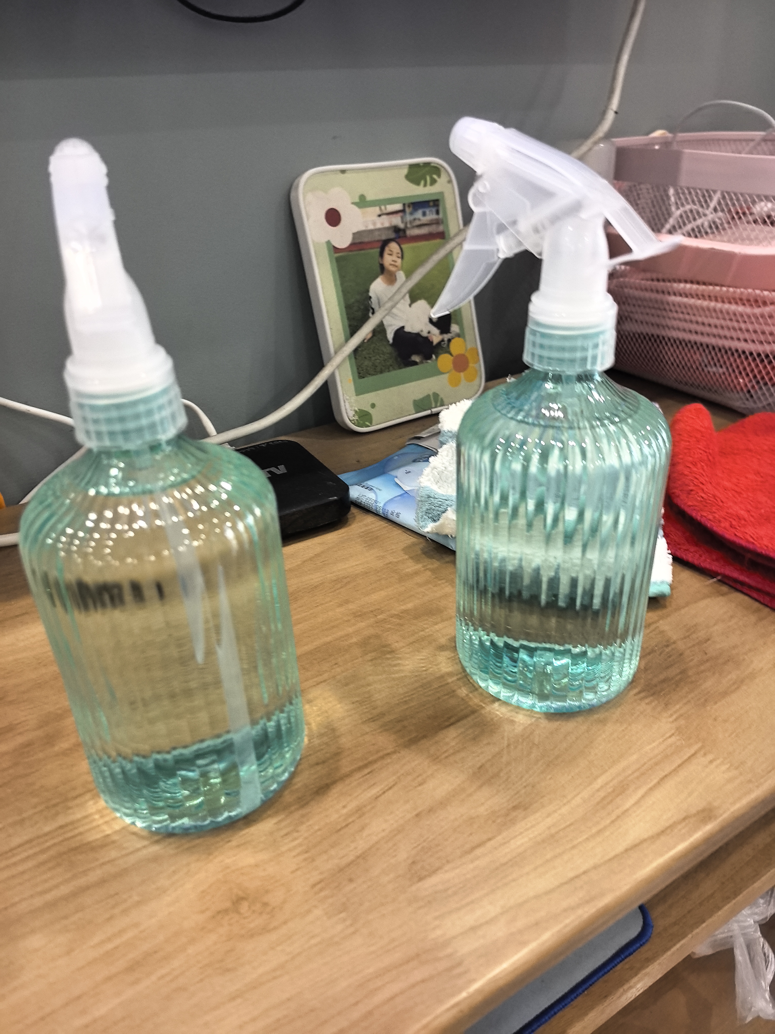 墨斗鱼喷壶喷水壶浇花喷雾器清洁消毒家庭洒水壶马卡龙绿500ml 实拍图