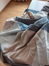 无印良品 A类全棉床笠单件 1.5x2米床罩床垫保护套 蓝大格 实拍图