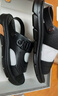 红蜻蜓凉鞋男鞋轻便拖鞋夏季牛皮沙滩鞋露趾透气两穿WTT22118J黑色40 实拍图