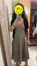 优衣库女装缎纹吊带连衣裙缎面裙子内搭显瘦480631 32 深米色 XS /150/76A 实拍图