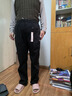 JEEP SPIRIT吉普休闲裤男秋冬季直筒裤子男士潮流百搭商务男裤 黑色加绒 XL 实拍图