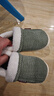 牧童儿童棉拖鞋男冬加绒保暖家居鞋室内软底亲子包跟棉鞋女 艾叶绿200 实拍图