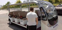 电动观光车四轮11座14座燃油封闭式全包围售楼处看房车景区点游乐场公园校内旅游览电瓶摆渡接驳车 11座敞篷顶配 实拍图
