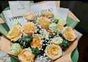 朵梓鲜花速递玫瑰花束送女朋友老婆生日礼物全国同城配送 11朵香槟玫瑰花束一生所爱 实拍图