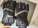 目丸保暖手套男女户外冬天骑行防寒风加绒厚触屏女防水冬季棉滑雪手套 1#黑色 深度暖手套-男款 实拍图